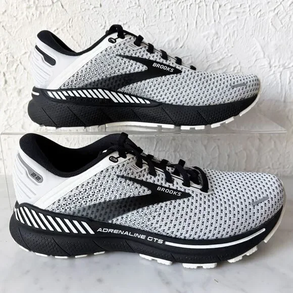 Brooks Adrenaline GTS 22 Running Shoe Women's Size 9 Sneakers White/Black - Picture 2 of 9
